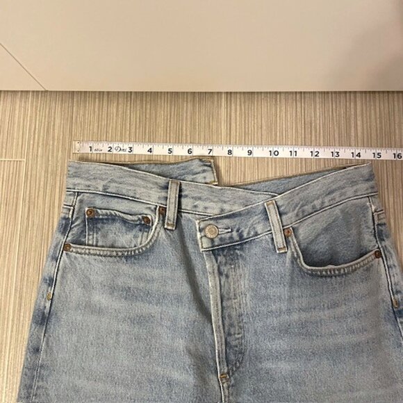 Agolde Light Blue Straight Leg Jeans - Picture 13 of 16